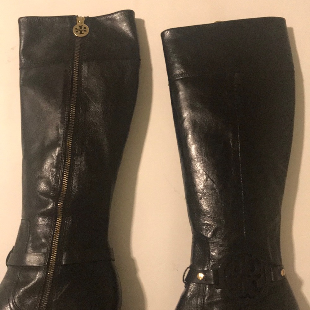 Tory Burch black riding boot